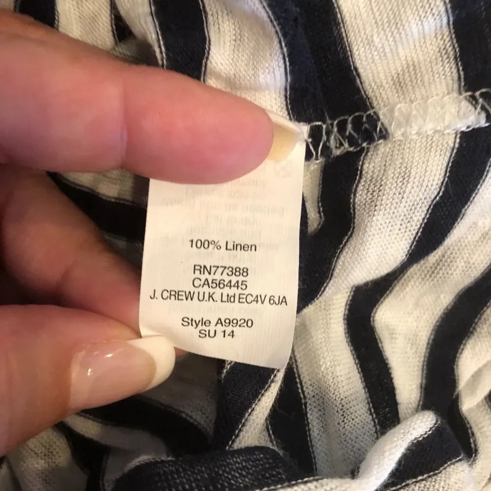 J. Crew Linen Studded Striped Tank - Picture 8 of 8